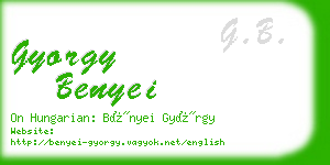 gyorgy benyei business card